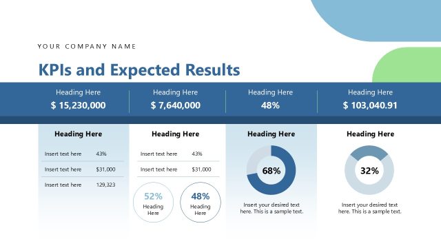 KPIs & Expected Results PowerPoint Slide