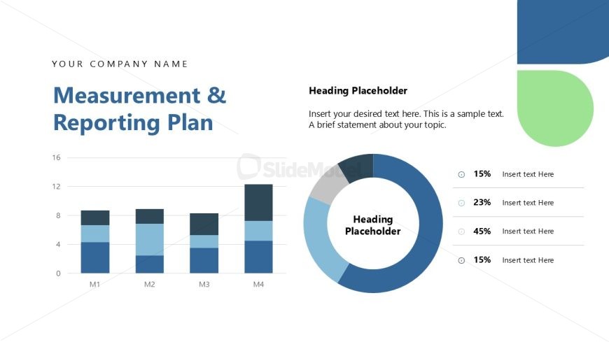 Donut & Columns Chart Slide for Marketing Promotion Campaign Template
