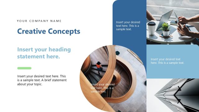 Slide for Creative Concepts Visualization – Marketing Campaign PPT Template