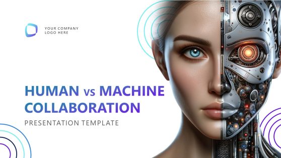 Editable Human vs Machine Collaboration PPT Template