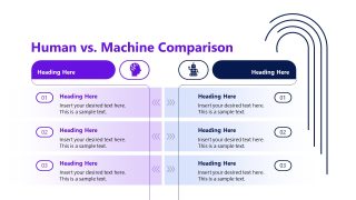 Creative Human vs Machine Collaboration Template for PowerPoint 