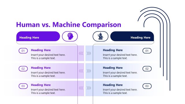 Comparison Slide for Human vs Machine Collaboration Template