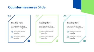 Three Sections for Countermeasures PPT Template 