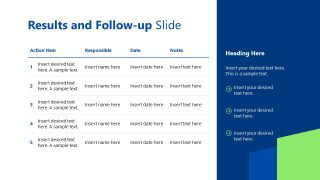 Table for Results Discussion - A3 Thinking Template