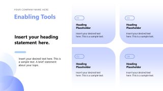 Four Blocks Icons Slide for Agentic AI Presentation Template 