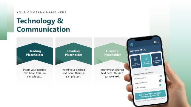 Technology & Commmunication Slide with Multiple Columns