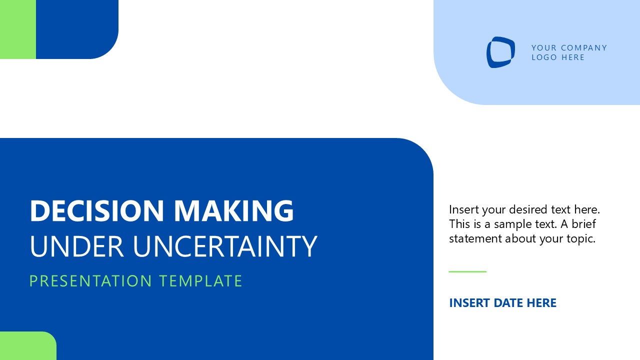 Editable Decision Making Under Uncertainty PPT Design 