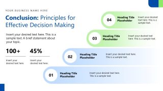 Decision Making Template with Data Summary 