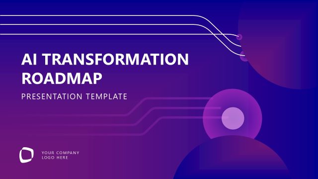 Editable AI Transformation Roadmap PPT Template