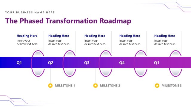 Timeline Diagram Slide – AI Transformation Roadmap Layout