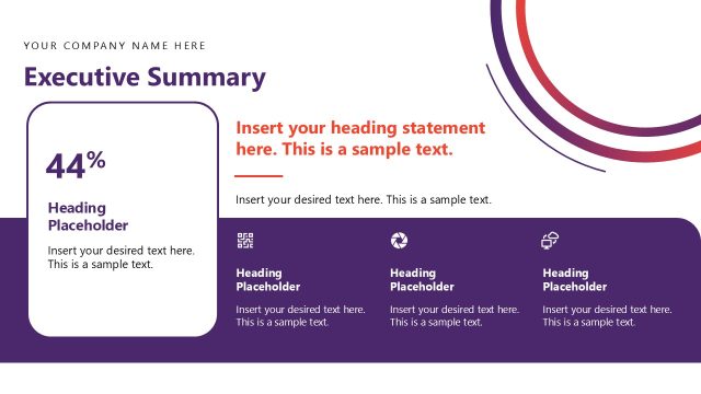 Executive Summary Slide for Business Discussion