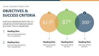 Three Circular Shapes for Objectives Presentation 