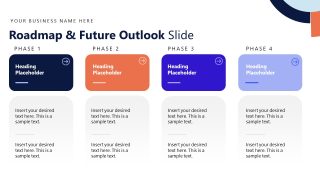 Four Phases Roadmap Diagram Slide 