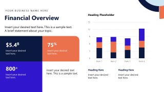 Stakeholder Presentation Template Slide with Columns Chart 