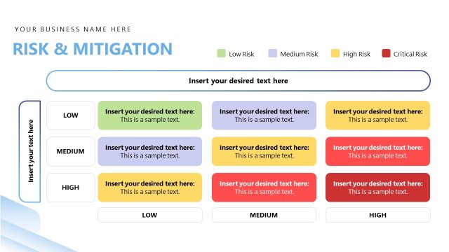 Risk & Mitigation – Business Process Outsourcing Layout for Presentation