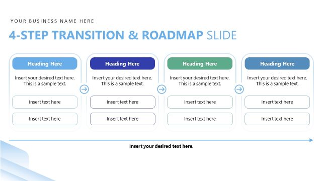 4-Step Transition & Roadmap Slide – BPO Presentation Slide