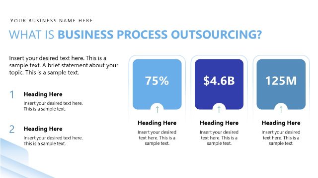 What is Business Process Outsourcing Slide PPT Template
