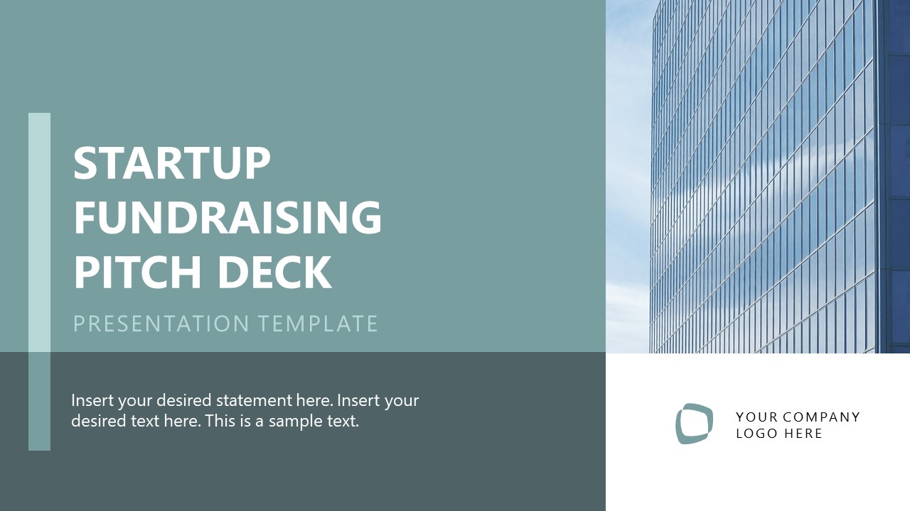 Startup Fundraising Pitch Deck for Presentation - Title Slide