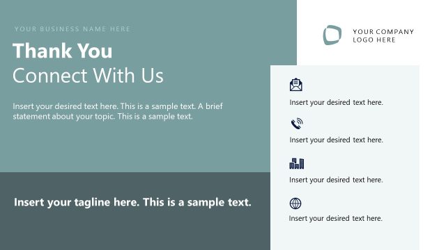 Thank You & Contact Slide for Fundraising Pitch Deck