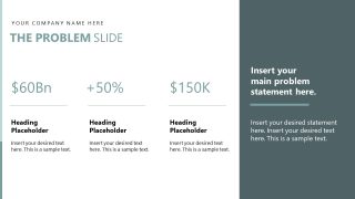 Editable Problem Slide for Fundraising Presentation Template