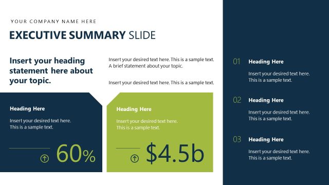 Executive Summary – Management Report PPT Slide Deck