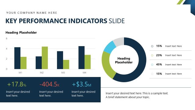 KPIs Slide with Columns Chart
