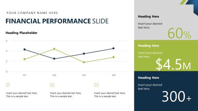 Double Line Chart for Financial Performance Overview