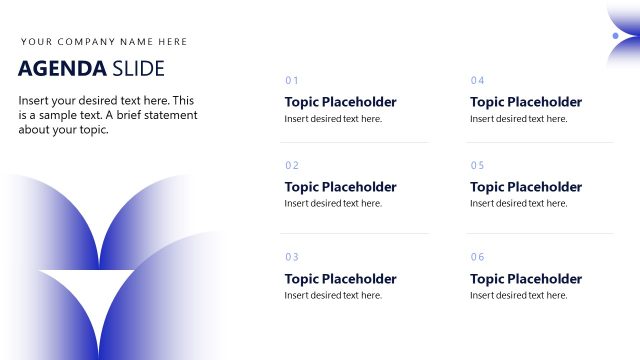 Agenda Slide – Operational Report Presentation Slide