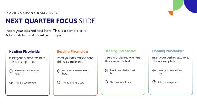 Next Quarter Focus Slide – Quarterly Management Review PPT Design