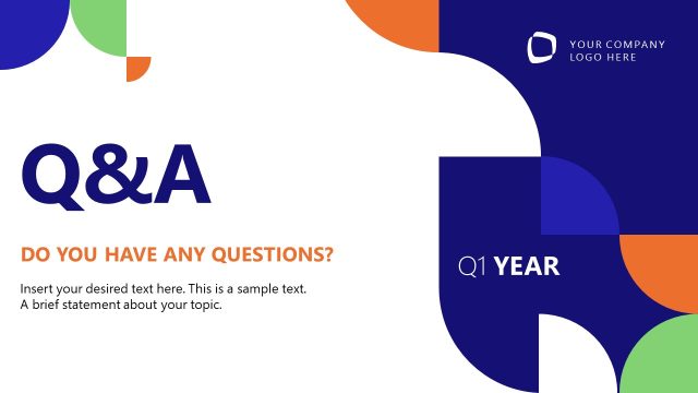 Q&A Slide – Quarterly Management Review PPT Layout