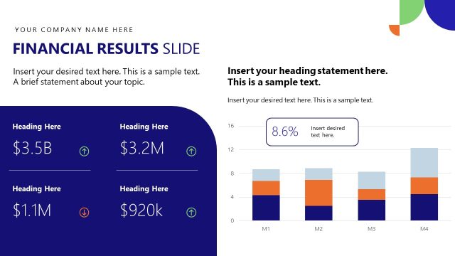 Financial Results Overview Slide – Quarterly Management Review Template