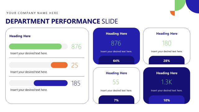 Department Performance Slide with Data – Quarterly Management Review Template