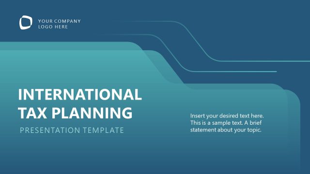 International Tax Planning PPT Template – Cover Slide