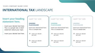 Engaging International Tax Planning Template for Financial Presentation 