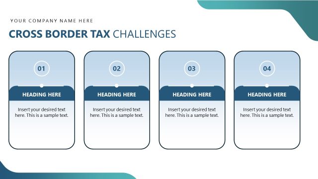 Cross Border Tax Challenge Slide with Multiple Columns
