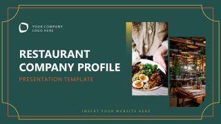 Restaurant Company Profile Template with Cover Slide  