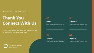 Restaurant Company Profile Template Slide Layout - Contact Details Discussion