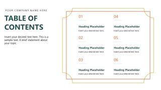 Restaurant Company Profile Template Slide with Text Blocks 