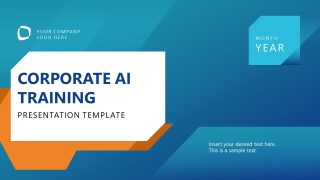 Customizable Corporate AI Training PPT Template