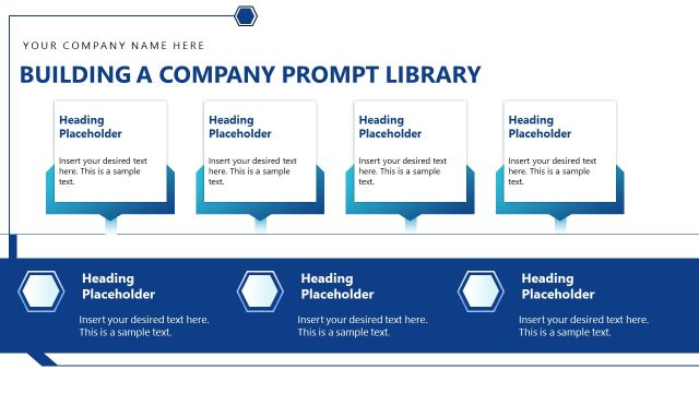 Corporate AI Training Template Slide for Prompt Library