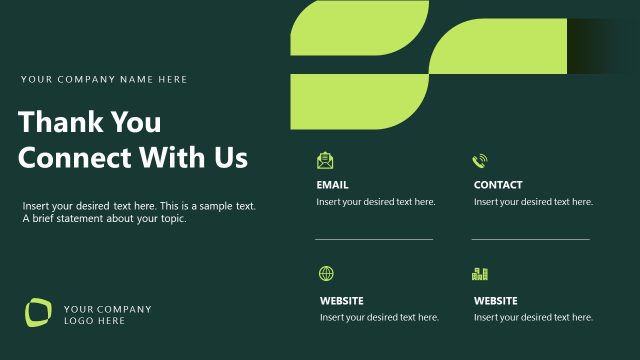 Contact Details & Thank You Slide Template