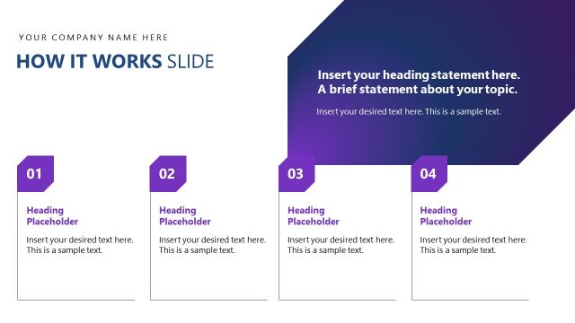How It Works Slide – AI Business Plan Template