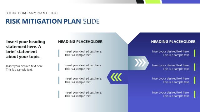 Risk Mitigation Plan for Transformation Template Slide