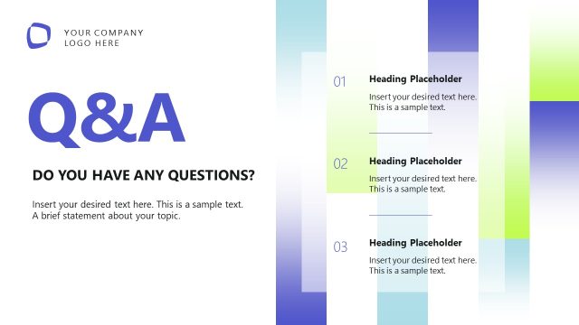 Business Transformation Roadmap Q&A Session Template Slide