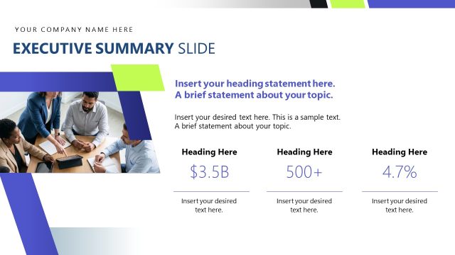 Executive Summary and Performance Highlights Slide