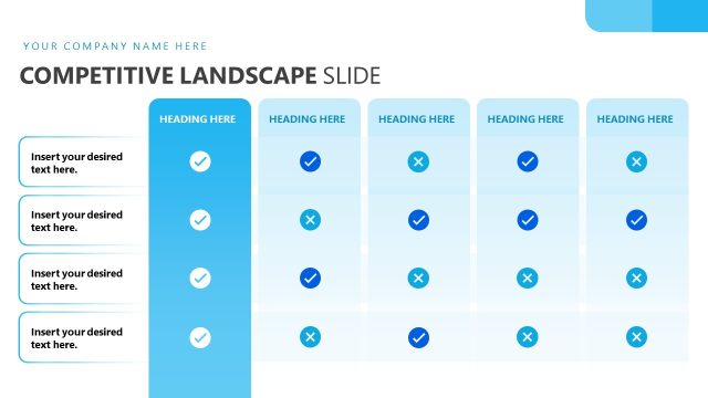 Competitive Landscape Slide with Multiple Columns