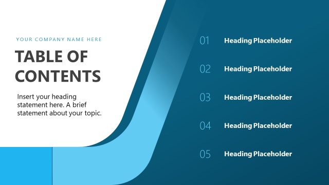 Table of Contents Slide – Intellectual Property Protection Strategy Template