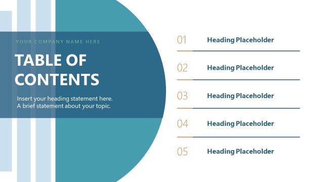 Employee Performance Review Template Slide for Table of Contents