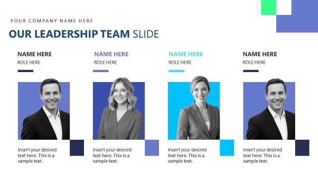 Our Leadership Team Images Slide – High-Stakes Template