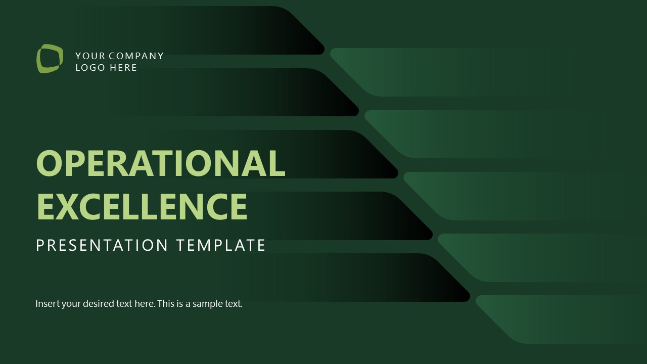 Cover Design - Operational Excellence PPT Template